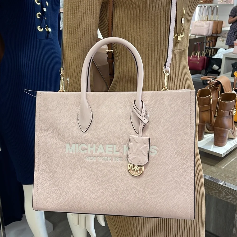 Michael Kors Bag Shoulder Bag Mirella Md Ew Tote Bag Powder Blush Multi Leather